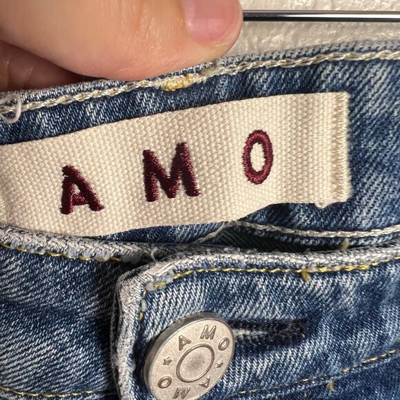 AMO Tomboy Boyfriend Denim Blue Jeans in Dive Bar Size 25 - Picture 9 of 9